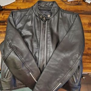 Women's Black Heavy Duty Leather Riding Jacket
